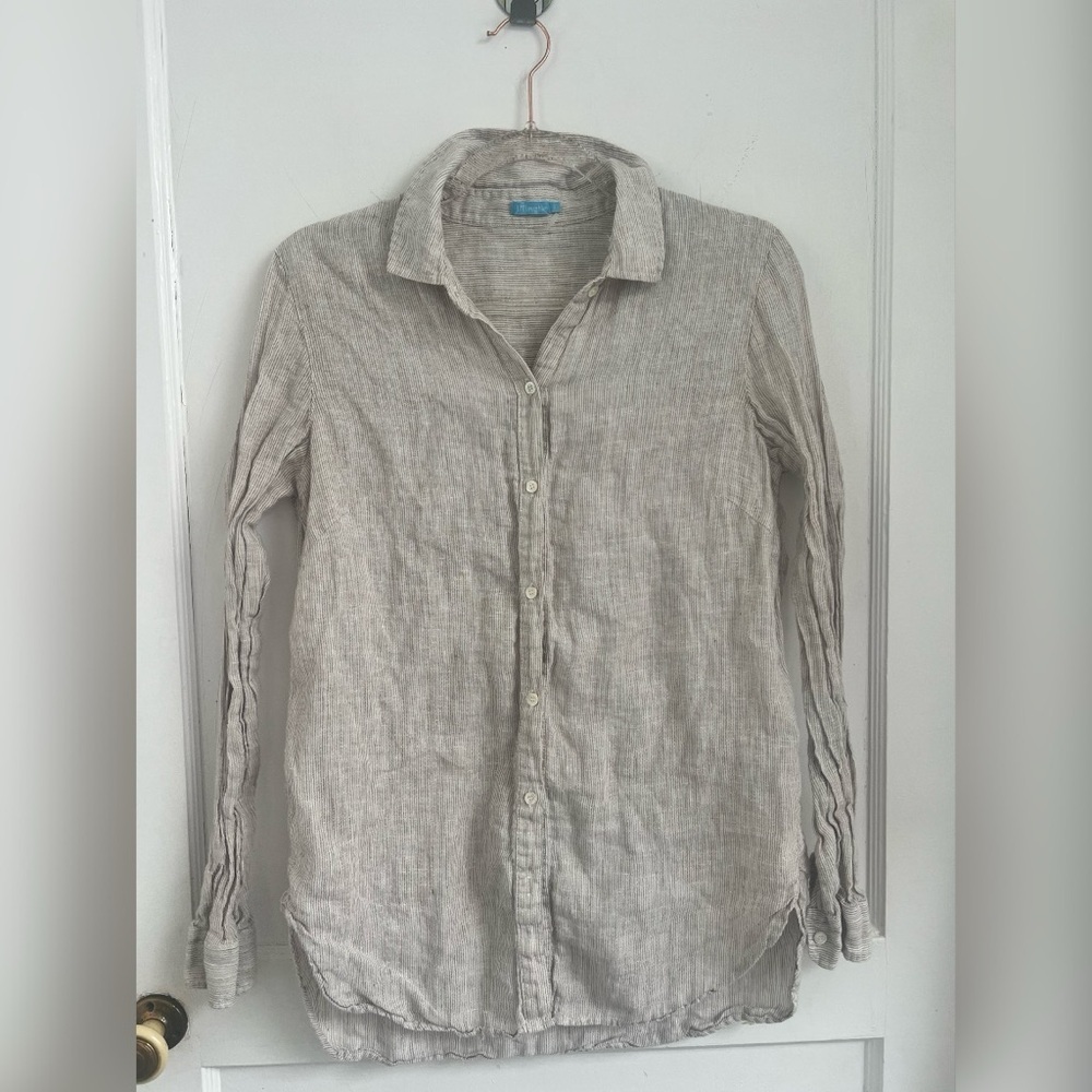 J.Mclaughlin Women's Britt Linen Shirt $188 Size S